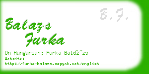 balazs furka business card